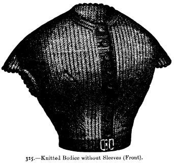 Knitted Bodice without Sleeves (Front).