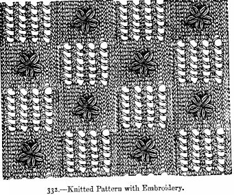 Knitted Pattern with Embroidery.