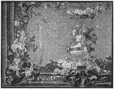 GOBELINS TAPESTRY (DETAIL) CRAMOISÉE. STYLE LOUIS XV